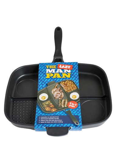 Ingenious Black Lazy Man Frying Pan