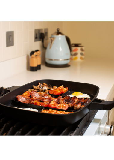 Ingenious Black Lazy Man Frying Pan