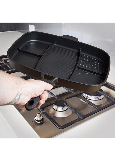 Ingenious Black Lazy Man Frying Pan