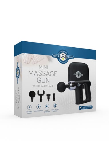 Wellbeing Black  Mini Massage Gun with Carry Case