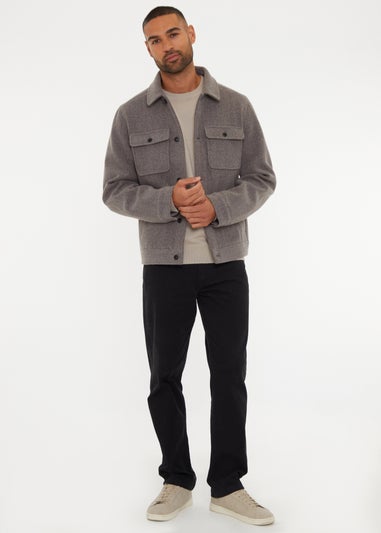 Threadbare Taupe Brushed Button Up Shacket