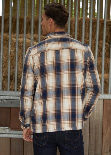 Threadbare Brown Brushed Check Shacket