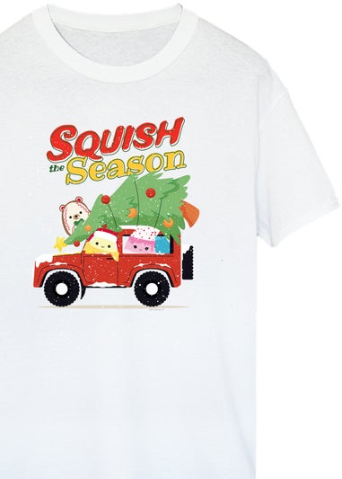 Squishmallows White Squish The Season Boyfriend Fit T-Shirt