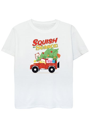 Squishmallows Kids White Squish The Season T-Shirt (5-13 Years)