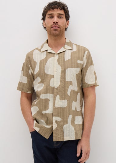 Stone Abstract Short Sleeve Shirt