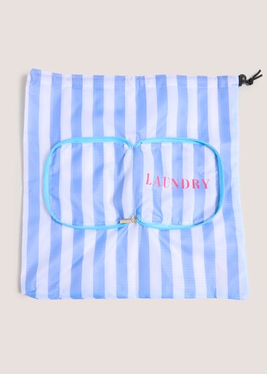 Blue Stripe Laundry Bag