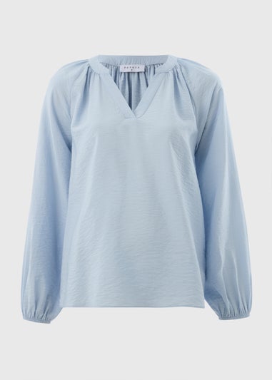 Blue Popover Blouse