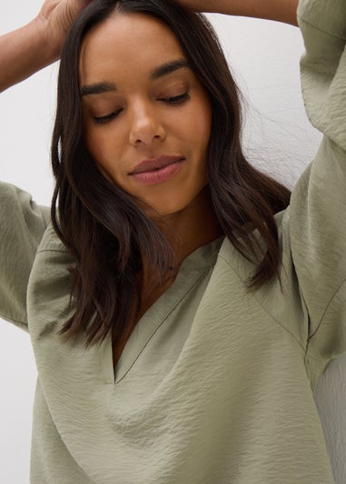 Sage Green Popover Blouse