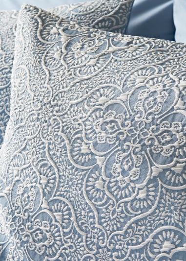 Blue Matelasse Duve