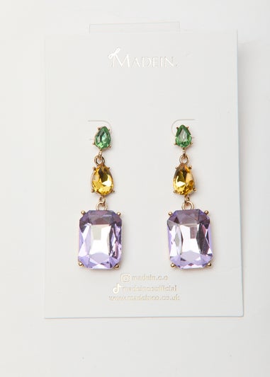 Madein Embellished Drop Down Earrings