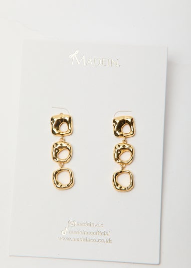 Madein Gold Hoop Dangle Earrings