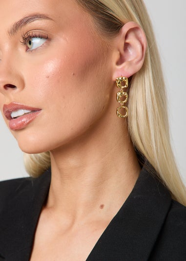 Madein Gold Hoop Dangle Earrings