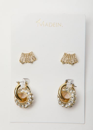 Madein Gold Embellished Earring Set