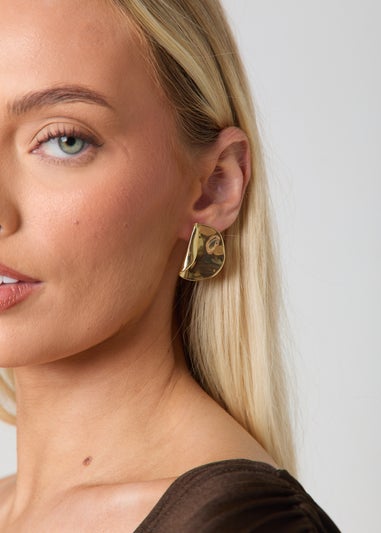 Madein Gold Textured  Earrings