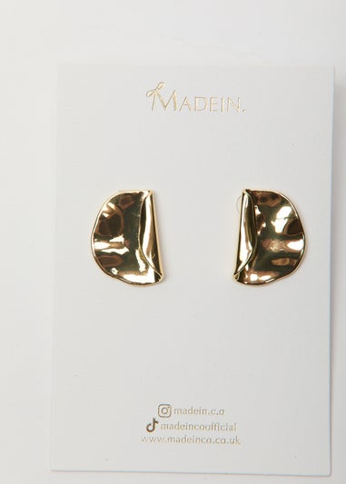 Madein Gold Textured  Earrings