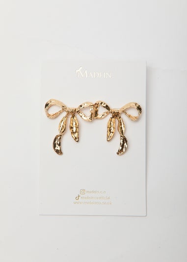 Madein Crinkle Bow Earrings