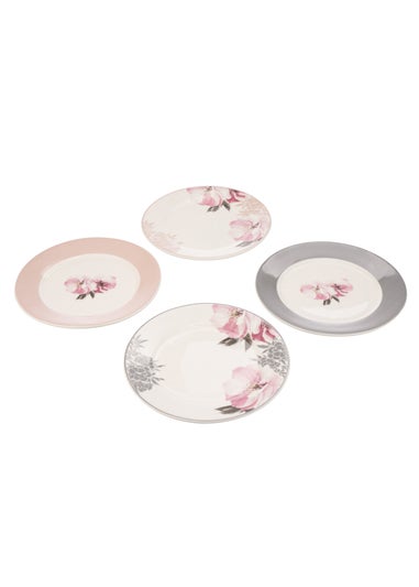 Catherine Lansfield Dramatic Floral Set of 4 Cake Plates