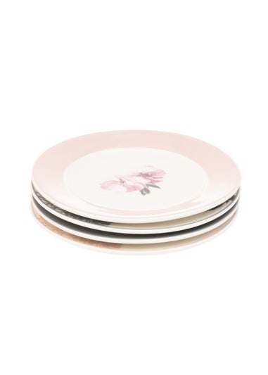 Catherine Lansfield Dramatic Floral Set of 4 Cake Plates