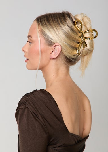 Madein Gold Ribbon Claw Clip