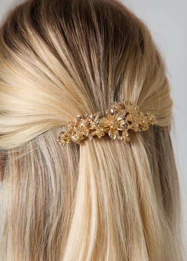 Madein Gold Floral Claw Clip