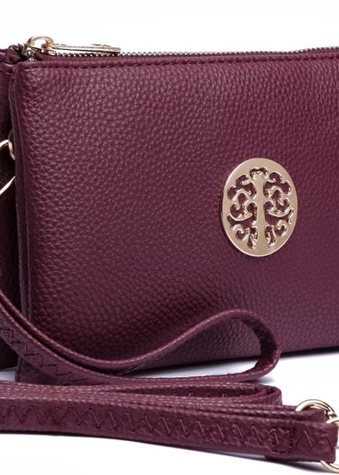 Raffaella Burgundy Clutch Purse