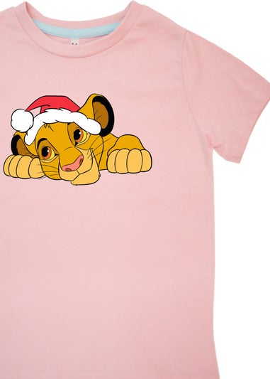 Disney The Lion King Cute Kids Pink Hearts Pyjamas (3-6 Years)