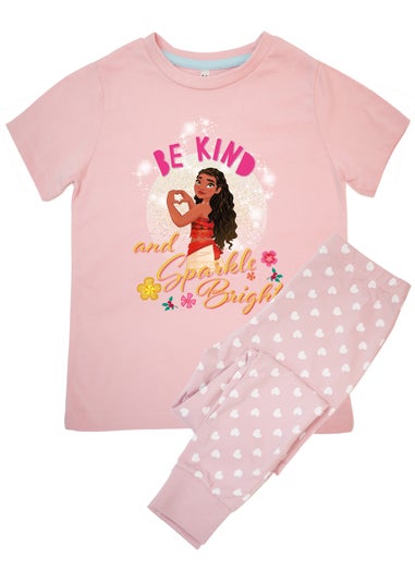 Disney Moana Be Kind Kids Pink Hearts Pyjamas (3-6 Years)