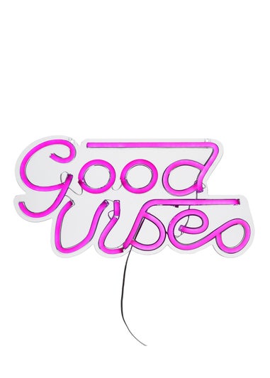 RED5 Purple Neon Effect Good Vibes Wall Light