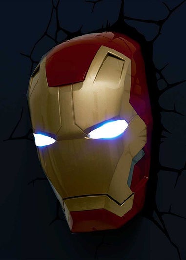 3D Light FX Red Marvel Avengers Iron Man 3 Face 3D Deco Light