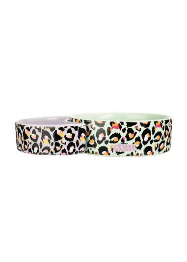 Eleanor Bowmer Pet Bowl Set Leopard