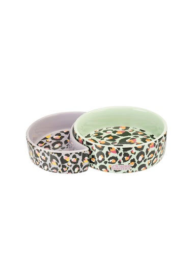 Eleanor Bowmer Pet Bowl Set Leopard