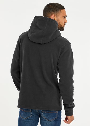 Threadbare Dark Grey Microfleece Overhead Hoodie