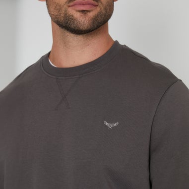 Threadbare Dark Grey Crew Neck Sweatshirt