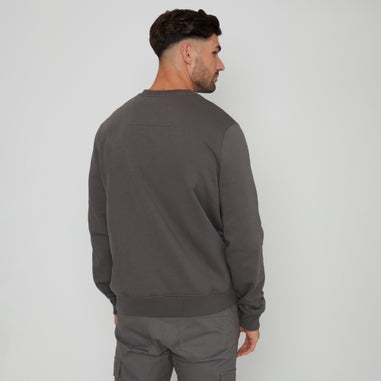 Threadbare Dark Grey Crew Neck Sweatshirt