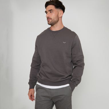 Threadbare Dark Grey Crew Neck Sweatshirt