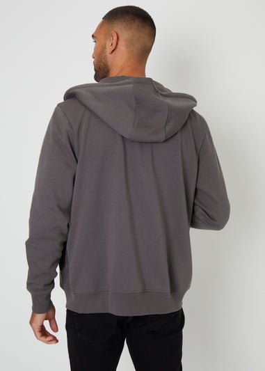 Threadbare Dark Grey Zip Through Hoody