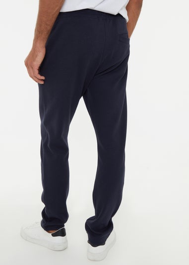 Threadbare Navy Open Hem Pique Joggers