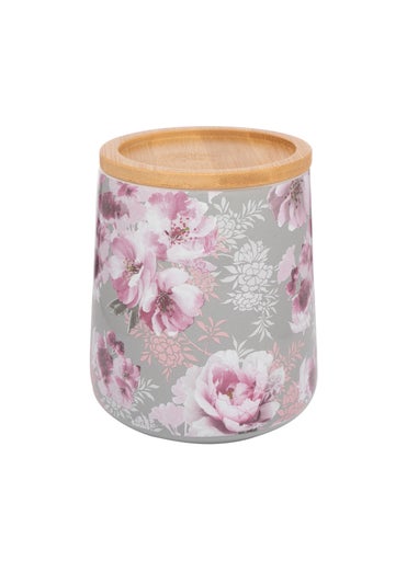 Catherine Lansfield Grey Dramatic Floral Ceramic Storage Jar