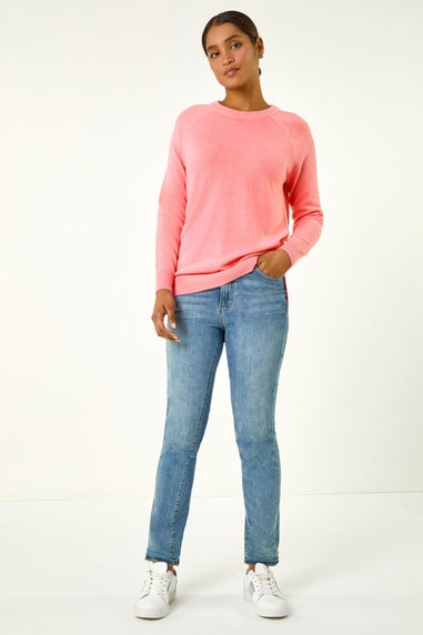 Roman Rose Plain Soft Crew Neck Jumper