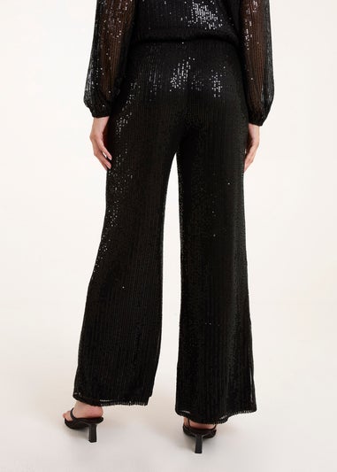 Blue Vanilla Black Sequin Trousers