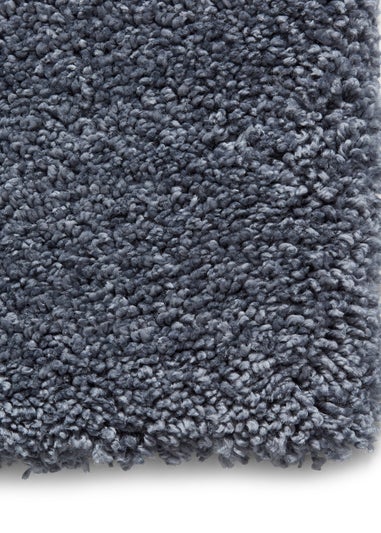 Think Rugs Sierra Slate Grey Plain Shaggy Rectangle Rug