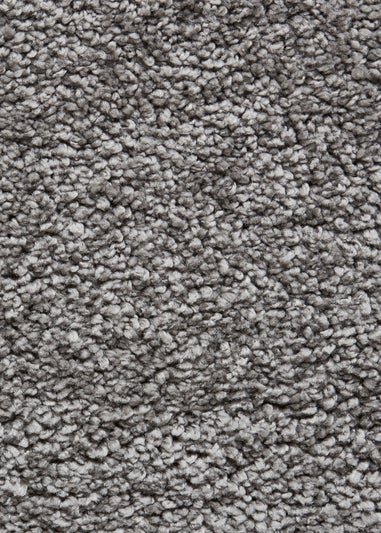 Think Rugs Sierra Pebble Grey Plain Shaggy Rectangle Rug