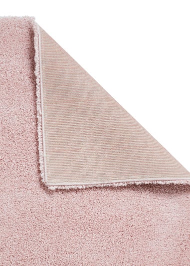 Think Rugs Sierra Pink Plain Shaggy Rectangle Rug