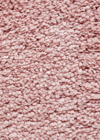 Think Rugs Sierra Pink Plain Shaggy Rectangle Rug