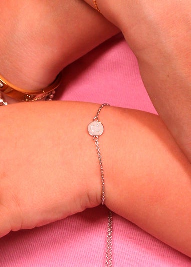 Say It With Silver Children's Smiley Friendship Bracelets