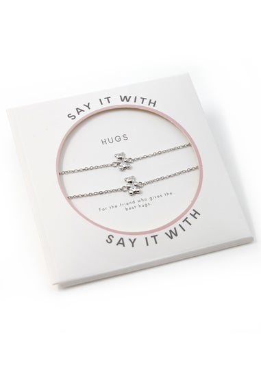 Say It With Silver Children's Bear Friendship Bracelets