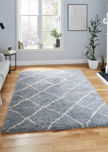 Think Rugs Scandi Berber Grey/Cream Berber Rectangle Rug