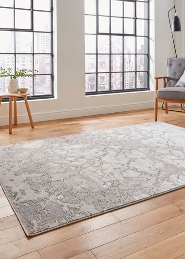 Think Rugs Apollo Grey/Ivory Modern Abstract Rectangle Rug