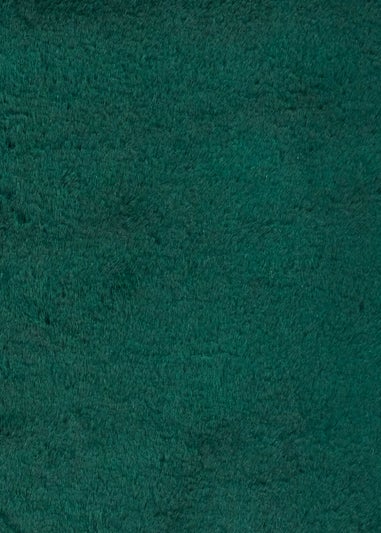 Think Rugs Super Teddy Jewel Green Plain Shaggy Rectangle Rug