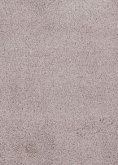 Think Rugs Super Teddy Grey Plain Shaggy Rectangle Rug